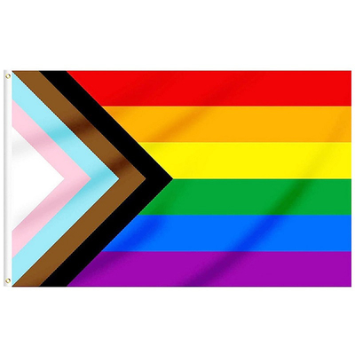 Druk cyfrowy Biseksualny flaga LGBT 3x5 Ft 100d Materiał poliestrowy