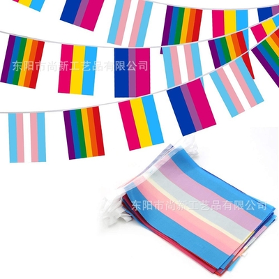 Niestandardowe logo Poliester Flaga LGBT Lesbijka Gay Pride Trójkąt Flaga