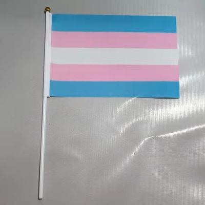 Wysokiej jakości podręczne flagi LGBT z poliestru 100D Niestandardowe tęczowe flagi