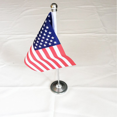 14x21cm Drukowane małe flagi na biurko z nylonową podstawą z tworzywa sztucznego