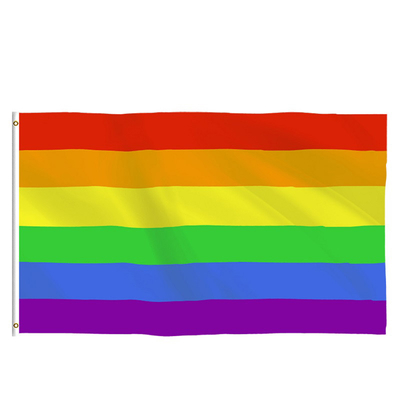 Gay Pride 3x5 tęczowa flaga Super tkanina poliestrowa do zajęć na świeżym powietrzu