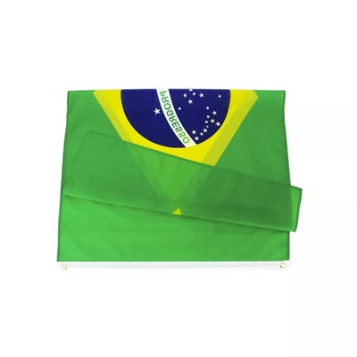 Wysokiej jakości niestandardowe flagi brazylii 3x5Ft 100D flagi poliestrowe