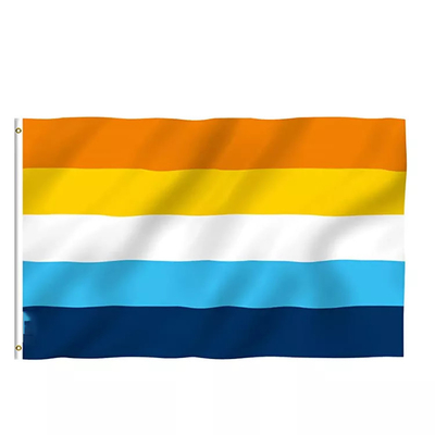Druk cyfrowy Tęczowa flaga LGBT 3x5 Ft 100D poliester Biseksualna flaga