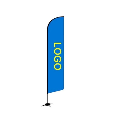 Niestandardowe flagi banerowe z piór 110D poliester 560 cm reklamowa flaga plażowa