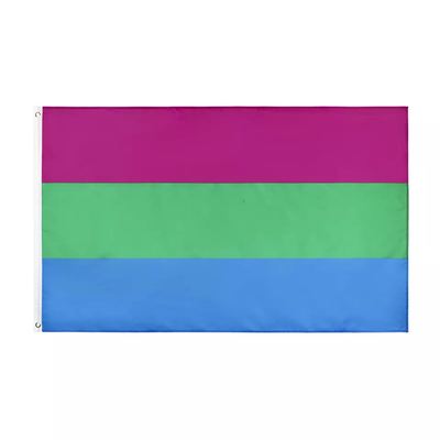 Druk cyfrowy tęczowa flaga LGBT 3x5Ft 100D poliestrowa flaga postępu