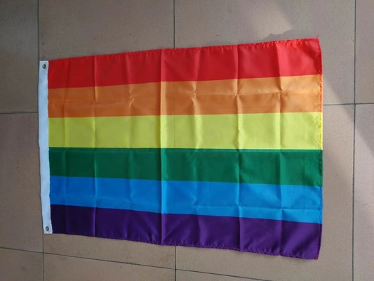 3x5Ft tęczowe flagi LGBT druk cyfrowy Flaga postępu LGBT Bandeira