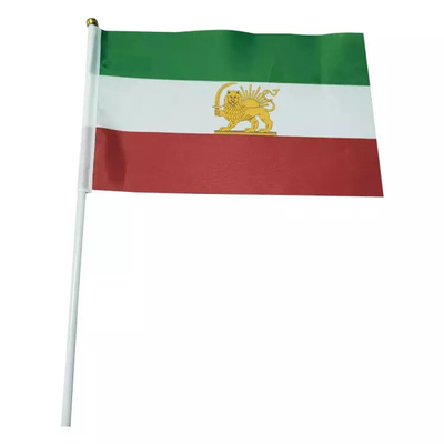 Przenośny Iran stara flaga ręczna Iran Lion Mini poliestrowe ręczne flagi