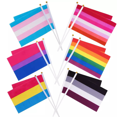 Drukowana podręczna flaga Progress Pride Wodoodporna tęczowa flaga LGBT