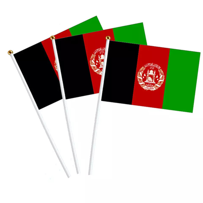 Biały Polak Spersonalizowane flagi ręczne 100D Poliester Flaga Afganistanu