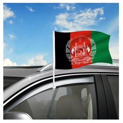 Drukowanie w kolorze Pantone Flagi okien samochodu Poliester Flaga Afganistanu