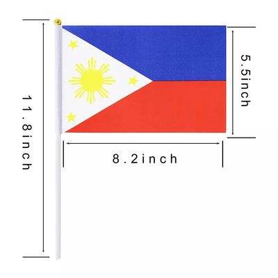 Przenośna filipińska flaga narodowa 14x21cm filipińskie ręczne flagi