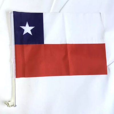 Dwustronna flaga stanu Chile Niestandardowe poliestrowe flagi samochodowe
