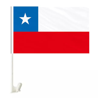Dwustronna flaga stanu Chile Niestandardowe poliestrowe flagi samochodowe