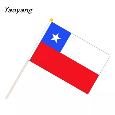 Chilijskie ręczne flagi Outdoor Macha Poliester Niestandardowe logo