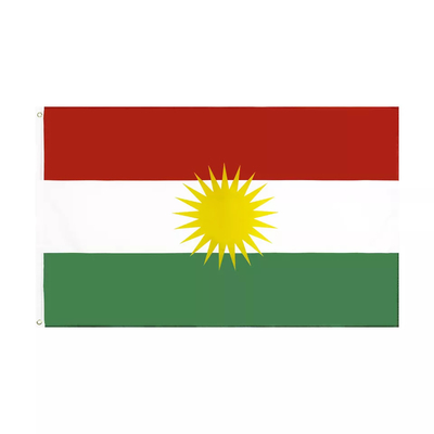 100% poliester Flaga narodowa Kurdystanu Kolor Pantone na upominki weselne