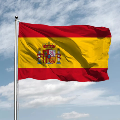 PANTONE Kolor Poliester Flagi Świata Wiszący Styl Hiszpania Flaga Narodowa