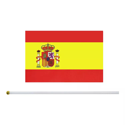 Przenośne małe flagi ręczne Logo Niestandardowy nadruk Hiszpańskie flagi krajów