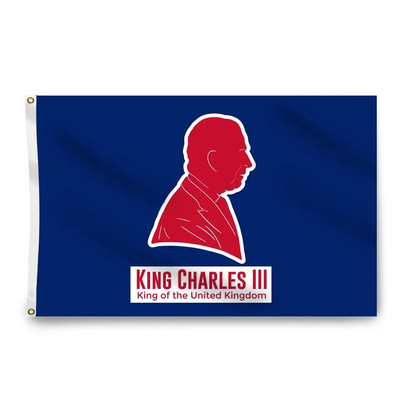 Wysokiej jakości 3x5ft flaga króla Karola UK koronacja króla Karola III 2023